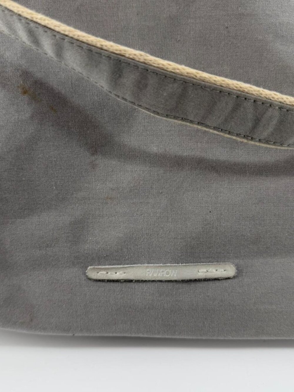 RAWROW R Bag Canvas Tote Bag Gray Crossbody Shoulder Bag Leather Handles Minimal - Picture 2 of 7
